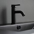 KIAMAMI VALENTINA - Meuble Salle De Bain 120Cm Chêne Avec Lavabo Noir Mat | Berlin - vignette