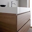KIAMAMI VALENTINA - Meuble De Salle De Bain 90 Cm Chêne Naturel Avec Lavabo Blanc | Valentina - vignette