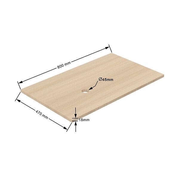 AICA SANITAIRE - AICA Ensemble Meuble Salle de Bain 80 cm et Vasque Ronde en Céramique, Tiroirs à Fermeture Douce - Anthracite + Chêne - large
