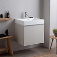 KIAMAMI VALENTINA - Meuble De Salle De Bains 60Cm Gris Perle Avec Lavabo Blanc | Valentina - vignette