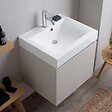 KIAMAMI VALENTINA - Meuble De Salle De Bains 60Cm Gris Perle Avec Lavabo Blanc | Valentina - vignette