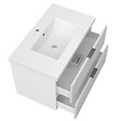 AICA SANITAIRE - AICA Meuble de salle de bain mural Blanc 80 cm - 2 tiroirs, lavabo inclus - vignette