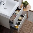 KIAMAMI VALENTINA - Meuble De Salle De Bain 60Cm 2 Tiroirs Gris Perle Avec Lavabo | Valentina - vignette
