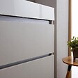 KIAMAMI VALENTINA - Meuble De Salle De Bain 60Cm 2 Tiroirs Gris Perle Avec Lavabo | Valentina - vignette
