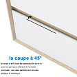 AICA SANITAIRE - Meuble de Salle de Bain Suspendu 80cm - Blanc et Chêne - 2 Tiroirs - Lavabo - Montage Détachable - vignette
