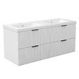 AICA SANITAIRE - AICA Meuble de salle de bain mural Blanc 120 cm - 4 tiroirs, lavabo inclus - vignette