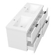 AICA SANITAIRE - AICA Meuble de salle de bain mural Blanc 120 cm - 4 tiroirs, lavabo inclus - vignette