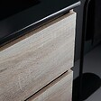 KIAMAMI VALENTINA - Meuble Salle De Bain 60Cm Chêne Avec Lavabo Noir Mat | Berlin - vignette