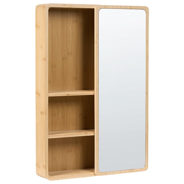 BELIANI - Armoire de toilette murale GUATAVITA 41 cm 61 cm Marron clair - large