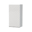 SWISS AQUA TECHNOLOGIES - Cube Way 32,5x63x20 cm armoire de salle de bain suspendue basse avec décor pyramidal 3D, blanc mat (CUBE3DH321DPBP) - vignette