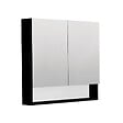 SWISS AQUA TECHNOLOGIES - Swiss Aqua Technologies Cube Way 80x72x14 cm armoire miroir suspendue en stratifié, noir (GALCU3D80HP) - vignette
