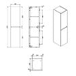SWISS AQUA TECHNOLOGIES - B-Way 30x133x35 armoire de salle de bain sur pied, chêne mat (BWAY35OAKF) - vignette