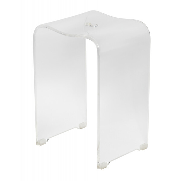 SWISS AQUA TECHNOLOGIES - Swiss Aqua Technologies Tabouret de salle de bain PMR antidérapant – sécurité et stabilité, Transparent (SATSTOLPLASTT) - large