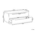 BELIANI - Meuble haut OSASCO avec roues 80 cm Blanc - vignette