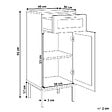 BELIANI - Meuble haut ROSELL 40 cm Marron clair - vignette