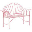 BELIANI - Banc de jardin CAVINIA 125 cm Métal Rose - vignette