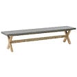 BELIANI - Banc de jardin OLBIA 200 cm Béton Gris - vignette