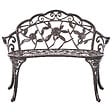 BELIANI - Banc de jardin PIURA 88 cm Métal Marron foncé - vignette