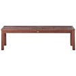 BELIANI - Banc de jardin TUSCANIA 160 cm Bois d'eucalyptus Marron foncé - vignette