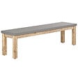 BELIANI - Banc de jardin OSTUNI 160 cm Béton Gris - vignette