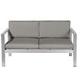 BELIANI - Banc avec coussin d'assise SALERNO 142 cm Métal Gris foncé - vignette