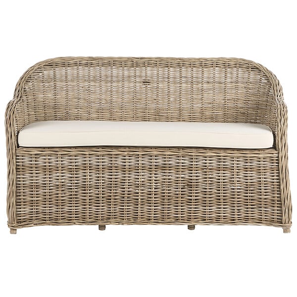 BELIANI - Banc avec coussin d'assise SUSUA 150 cm Rotin Naturel - large