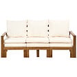 BELIANI - Banc avec coussin d'assise ISOLELLO 190 cm Réglable Acacia Marron - vignette