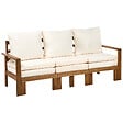 BELIANI - Banc avec coussin d'assise ISOLELLO 190 cm Réglable Acacia Marron - vignette