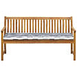 BELIANI - Banc avec coussin d'assise VIVARA 160 cm Bois d'acacia certifié Bleu marine - vignette