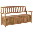 BELIANI - Banc de jardin SOVANA 160 cm avec rangement Acacia Marron - vignette