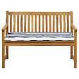 BELIANI - Banc avec coussin d'assise VIVARA 120 cm Bois d'acacia certifié Bleu marine - vignette