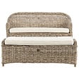 BELIANI - Banc avec coussin d'assise SUSUA 141 cm avec ottoman Rotin Naturel - vignette
