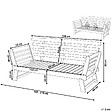 BELIANI - Banc avec coussin d'assise PORTICI 210 cm Bois d'eucalyptus Marron foncé/taupe - vignette