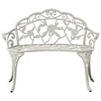 BELIANI - Banc de jardin PIURA 88 cm Métal Blanc - vignette