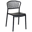 BELIANI - Lot de 4 chaises de jardin GELA Noir - vignette