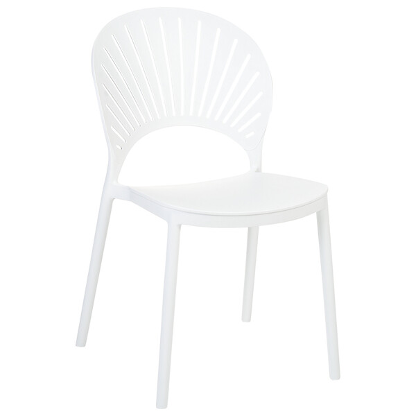 BELIANI - Lot de 4 chaises de jardin OSTIA Blanc - large
