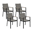 BELIANI - Chaise de jardin BUSSETO Métal Noir - vignette