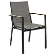 BELIANI - Chaise de jardin BUSSETO Métal Noir - vignette