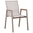 BELIANI - Lot de 4 chaises de jardin TIANO Métal Taupe - vignette
