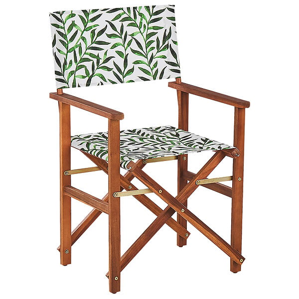 BELIANI - Lot de 2 chaises de jardin CINE Acacia Marron foncé - large