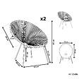 BELIANI - Lot de 2 chaises de jardin ACAPULCO II Gris clair - vignette