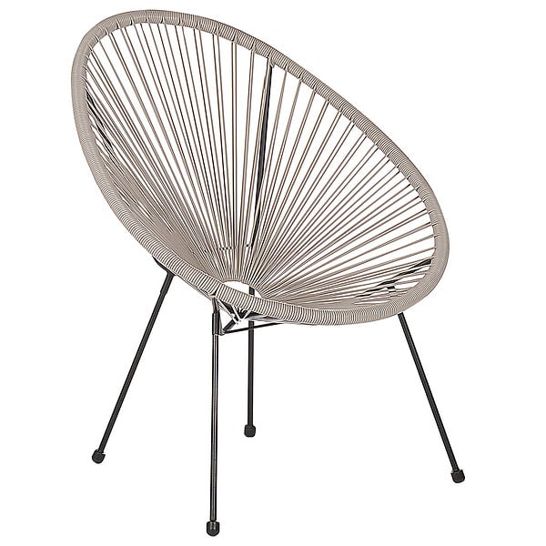 BELIANI - Lot de 2 chaises de jardin ACAPULCO II Gris clair - large