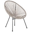 BELIANI - Lot de 2 chaises de jardin ACAPULCO II Gris clair - vignette
