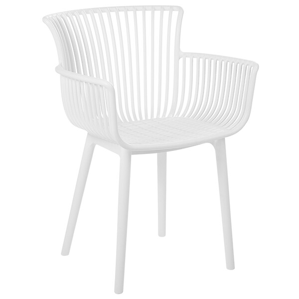 BELIANI - Lot de 4 chaises de jardin PESARO Blanc - large