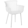 BELIANI - Lot de 4 chaises de jardin PESARO Blanc - vignette