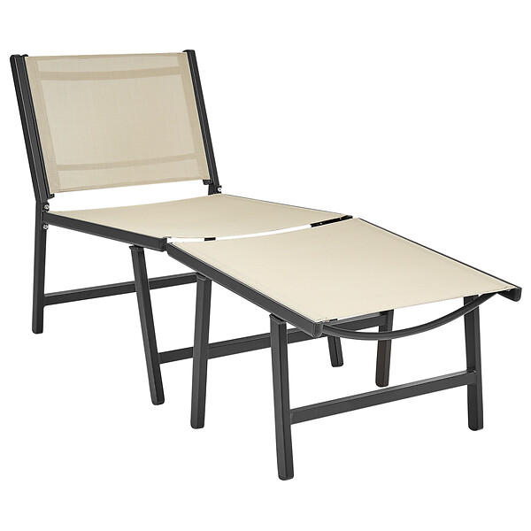 BELIANI - Lot de 2 chaises de jardin MARCEDDI Métal Beige - large