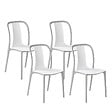 BELIANI - Lot de 4 chaises de jardin SPEZIA Blanc - vignette