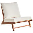 BELIANI - Lot de 2 chaises de jardin avec coussins MICCIANO Acacia Blanc cassé - vignette