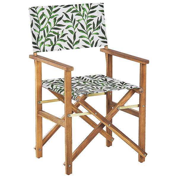 BELIANI - Lot de 2 chaises de jardin CINE Acacia Blanc - large