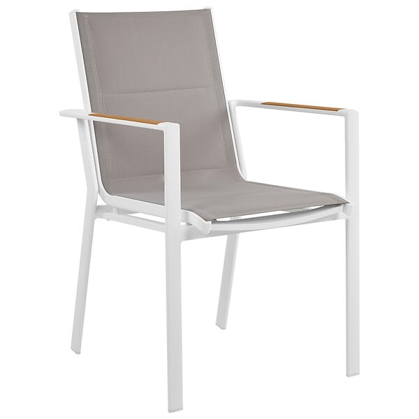 BELIANI - Lot de 4 chaises de jardin BUSSETO Métal Gris - large